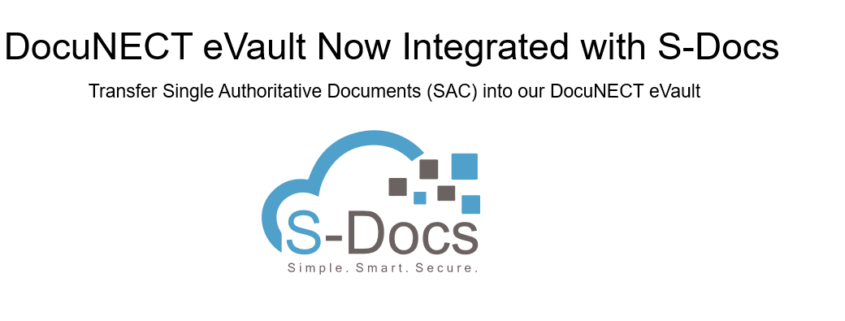 S-Docs Integrated with DocuNECT eVault